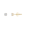 Basket Set Round Lab Grown Diamond Stud Earrings