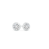 Martini Setting Bezel Set Lab Grown Diamond Stud Earrings