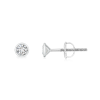 Martini Setting Bezel Set Lab Grown Diamond Stud Earrings