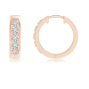 Channel Set Round Lab Grown Diamond Hoop Earrings