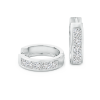 Channel Set Round Lab Grown Diamond Hoop Earrings