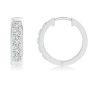 Channel Set Round Lab Grown Diamond Hoop Earrings