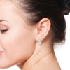 Channel Set Round Lab Grown Diamond Hoop Earrings