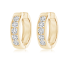 Channel Set Round Lab Grown Diamond Hoop Earrings