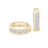 Channel Set Round Lab Grown Diamond Hoop Earrings