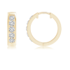 Channel Set Round Lab Grown Diamond Hoop Earrings