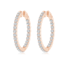 Shared Prong Lab Grown Diamond Inside Out Hoop Earrings