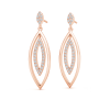 Lab Grown Diamond Elongated Double Marquise Drop Earrings