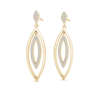 Lab Grown Diamond Elongated Double Marquise Drop Earrings