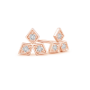 Pave Set Lab Grown Diamond Geometric Stud Earrings