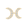 Lab Grown Diamond Crescent Moon Stud Earrings