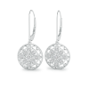 Lab Grown Diamond Lattice Drop Earrings with Milgrain Edges