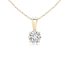 Prong Set Round Lab Grown Diamond Solitaire Pendant