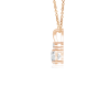 V-Bale Round Lab Grown Diamond Solitaire Pendant