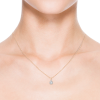V-Bale Round Lab Grown Diamond Solitaire Pendant