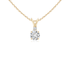 V-Bale Round Lab Grown Diamond Solitaire Pendant