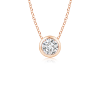 Bezel Set Round Lab Grown Diamond Solitaire Pendant