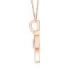 Solitaire Round Lab Grown Diamond Open Heart Pendant