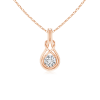 Round Lab Grown Diamond Infinity Knot Pendant