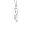 Vintage Inspired Lab Grown Diamond Halo Pendant with Diamond Bale