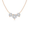 Classic Lab Grown Diamond Past Present Future Necklace