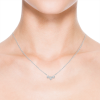 Classic Lab Grown Diamond Past Present Future Necklace
