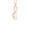 Prong Set Round Lab Grown Diamond Halo Pendant