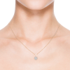Prong Set Round Lab Grown Diamond Halo Pendant