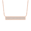 Double Row Lab Grown Diamond Bar Necklace