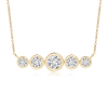 Five Stone Bezel-Set Lab Grown Diamond Trapeze Necklace