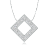 Lab Grown Diamond Geometric Square Necklace