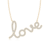 Lab Grown Diamond Cursive LOVE Necklace