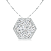 Lab Grown Diamond Hexagon Necklace Pendant