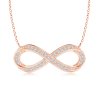 Lab Grown Diamond Sideways Infinity Necklace