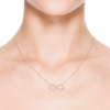 Lab Grown Diamond Sideways Infinity Necklace