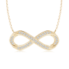 Lab Grown Diamond Sideways Infinity Necklace