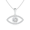 Lab Grown Diamond Evil Eye Dangle Pendant