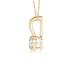 Round Lab Grown Diamond Solitaire Pendant with V-bale