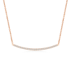 Lab Grown Diamond Horizontal Curved Bar Necklace