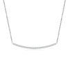Lab Grown Diamond Horizontal Curved Bar Necklace