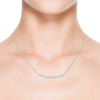 Lab Grown Diamond Horizontal Curved Bar Necklace