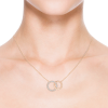 Lab Grown Diamond Intertwined Circle Necklace