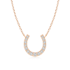 Lab Grown Diamond Horseshoe Pendant Necklace