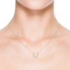 Lab Grown Diamond Horseshoe Pendant Necklace