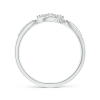 Infinity Twist Lab Grown Diamond Three Stone Bypass Ring