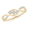 Infinity Twist Lab Grown Diamond Three Stone Bypass Ring