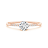 Classic Solitaire Round Lab Grown Diamond Ring with Accents