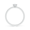 Classic Solitaire Round Lab Grown Diamond Ring with Accents