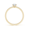 Classic Solitaire Round Lab Grown Diamond Ring with Accents