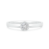 Bezel-Set Solitaire Round Lab Grown Diamond Stackable Ring